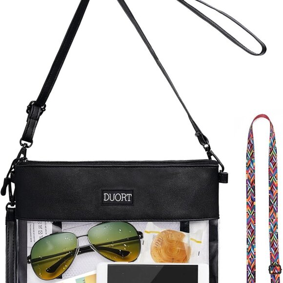 Clear Bag Stadium Approved, TPU Clear Purses Inside Pocket，Crossbody Bag Adjusta - Picture 1 of 6